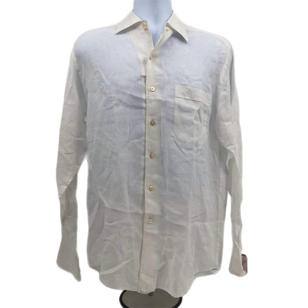 None Brand Cream Men's Button-Up Shirt, Size M - SKU 5236-241 (10110)